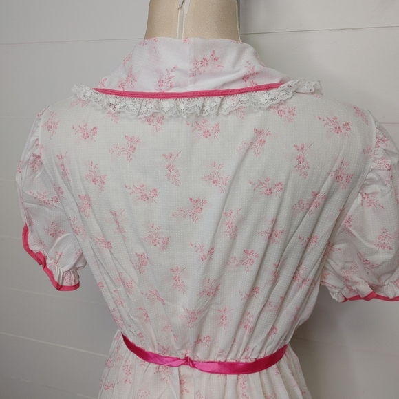 Vintage Cotton Blend Maxi Nightgown Size L - Picture 6 of 11